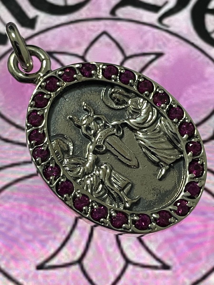 Chrome Hearts エンジェルメダルV2ペンダント　スターリングシルバー925 パヴェ_画像2