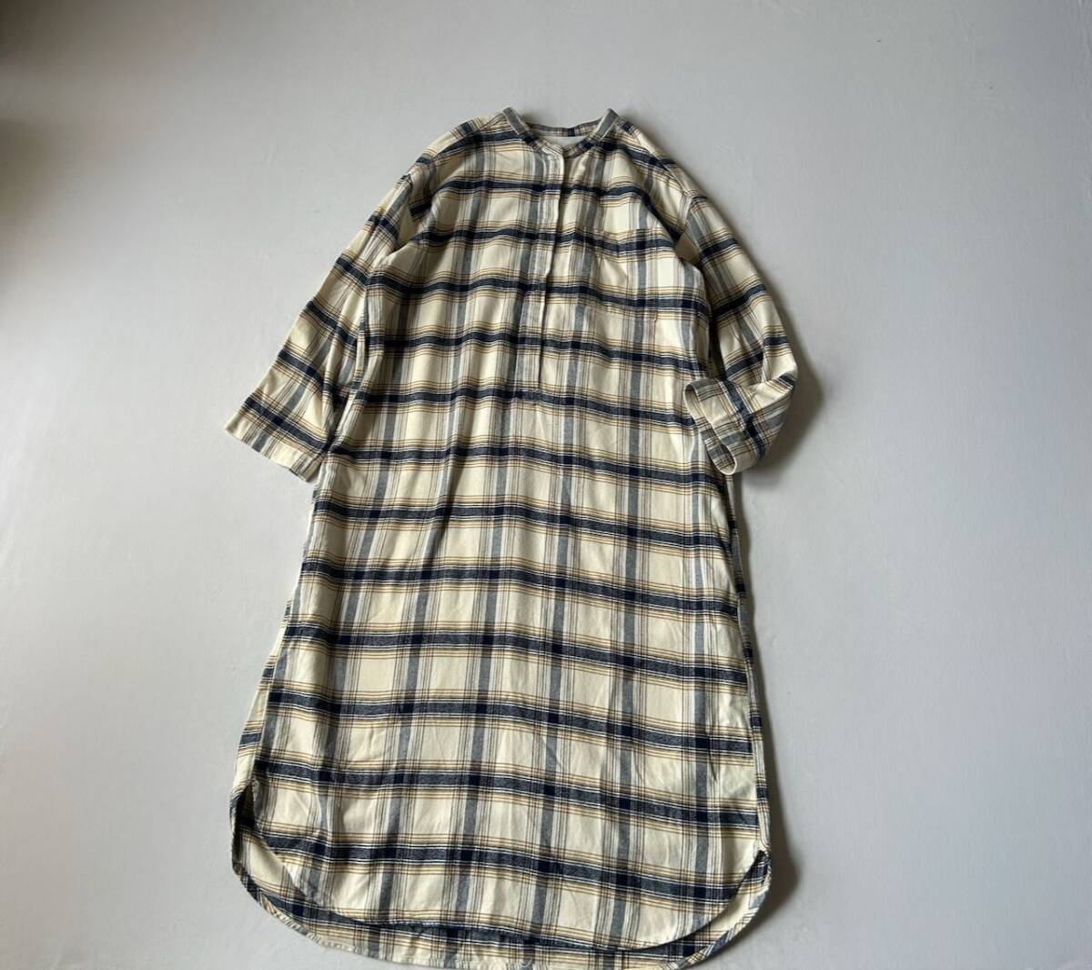 無印良品 MUJI プルオーバーネルシャツワンピース_画像3