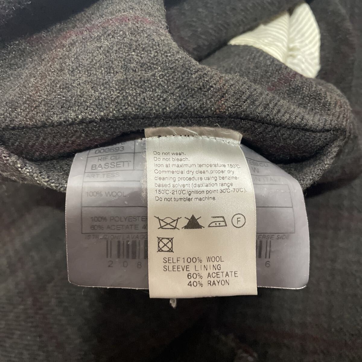 ★難あり・袖裏地破れ★BOGLIOLI ボリオリ COAT コート　ジャケット　茶系　サイズ46 古着　国内正規(ジュン取扱)_画像5