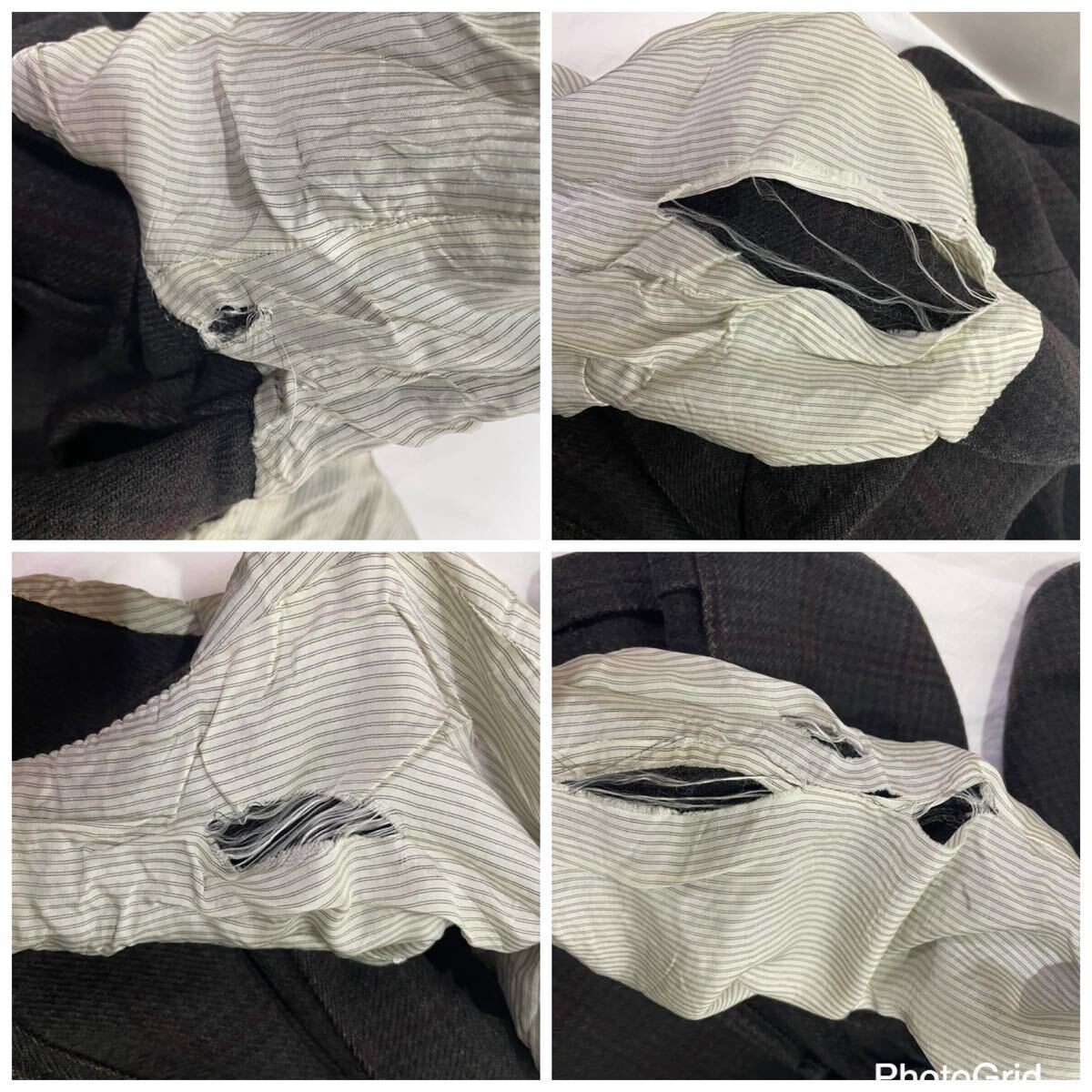 ★難あり・袖裏地破れ★BOGLIOLI ボリオリ COAT コート　ジャケット　茶系　サイズ46 古着　国内正規(ジュン取扱)_画像8