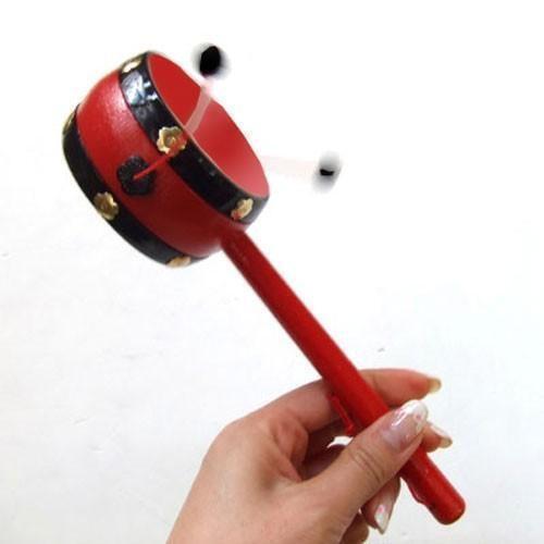 A【昔なつかしい 昭和のおもちゃ】でんでん太鼓 お宮参り 新品_画像3