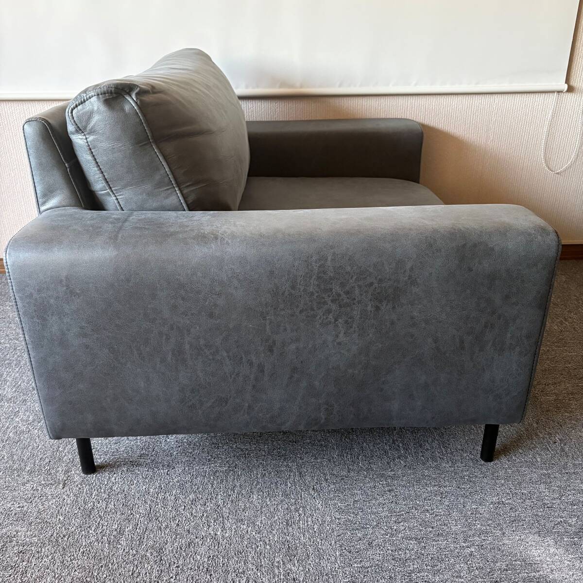 CRASH GATE クラッシュゲート■PLUTO プルート　ソファ　アッシュブラック　一人掛け■ヘッドレスト　アームテーブル付_画像4