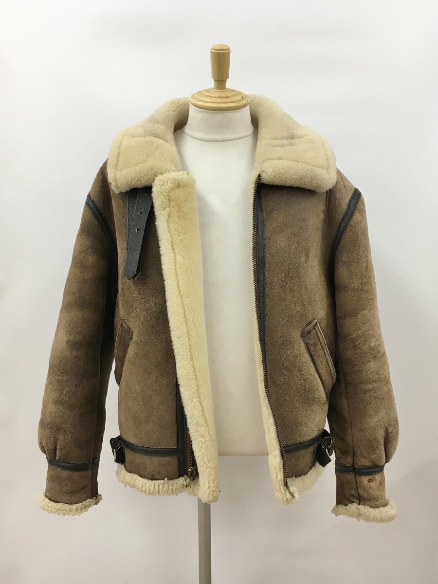 アヴィレックス AVIREX フライトジャケット 38 現状品 B-3 タイプ ミリタリージャケット シープスキン USA製 2509WR111_画像1