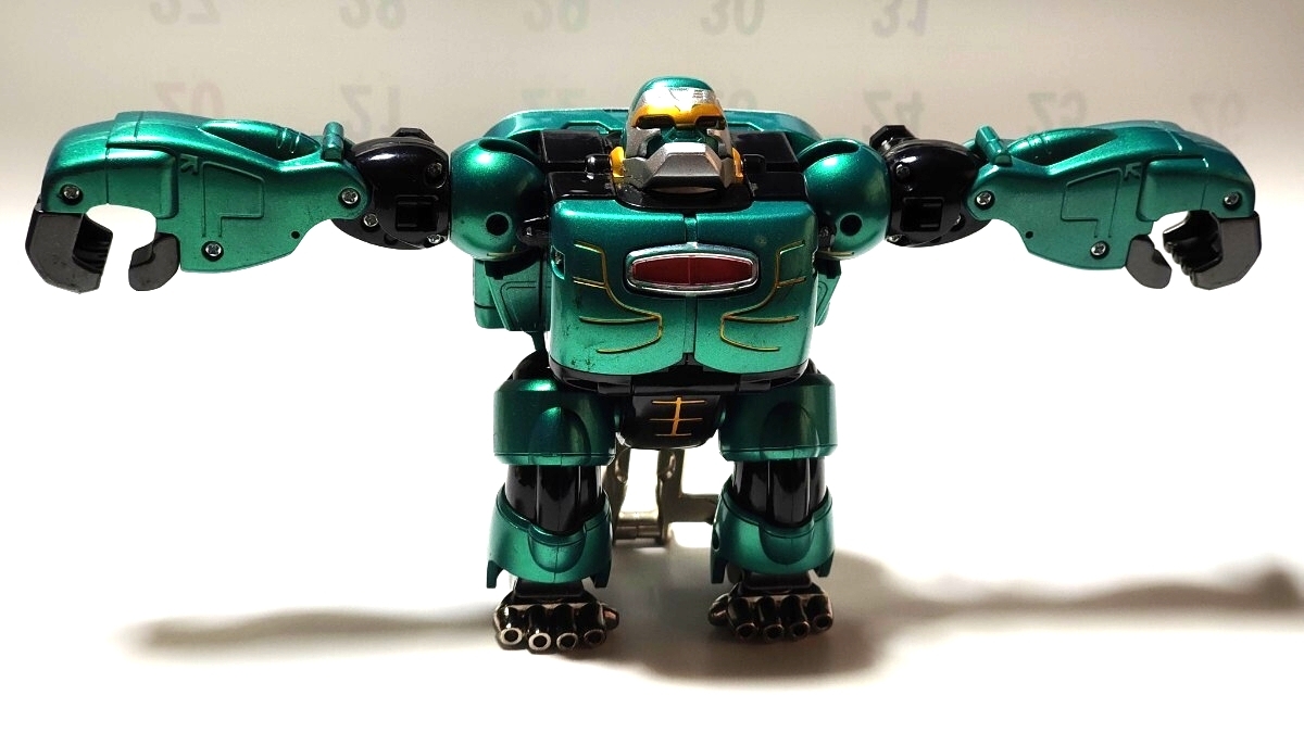今月最終出品 BANDAI 百獣戦隊ガオレンジャー 超合金 ガオゴリラ 当時物 ジャンク扱い_画像3