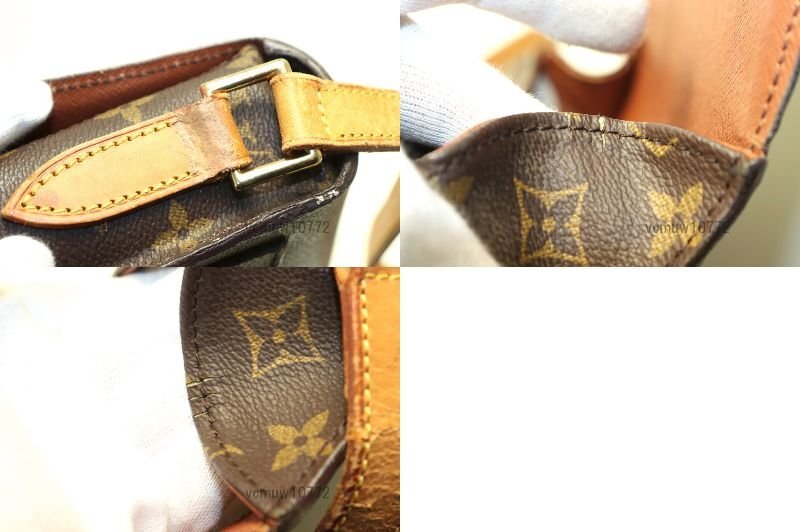希少美中古■LOUIS VUITTON モノグラム サンクルーGM レザー ショルダーバッグ ルイヴィトン■1016gh5354884_画像9