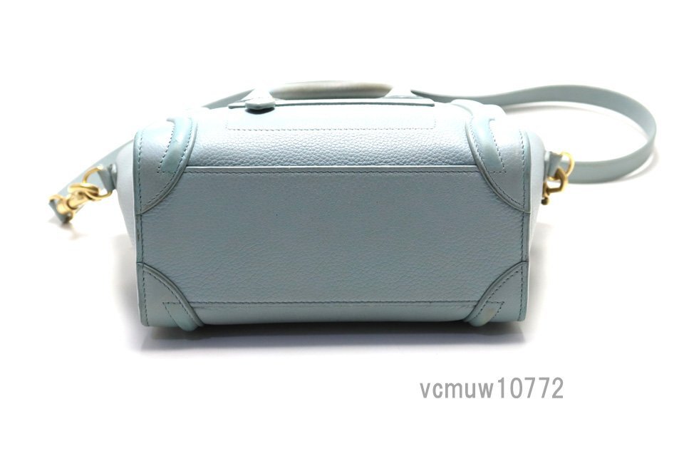 近年モデル希少美中古■CELINE ラゲージ ナノショッパー レザー 2way ハンドバッグ セリーヌ■1002ms882559_画像3