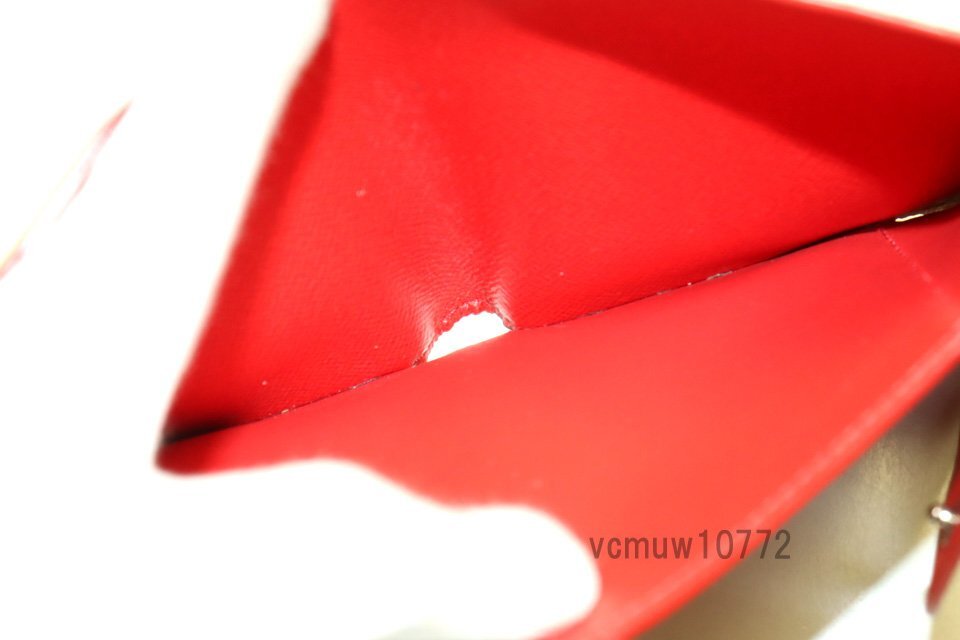 近年モデル希少美中古■LOUIS VUITTON エピ ポルトフォイユヴィクトリーヌ レザー 3つ折り財布 ルイヴィトン■1016uv3022-4M_画像6