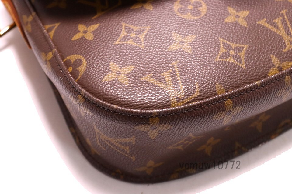 希少美中古■LOUIS VUITTON モノグラム サンクルーGM レザー ショルダーバッグ ルイヴィトン■1016gh5354884_画像5