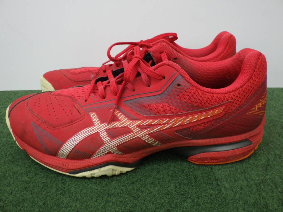 アシックス asics PRESTIGELYTE テニス シューズ スニーカー 27㎝ 赤 レッド 男性用 中古品 251028_画像3