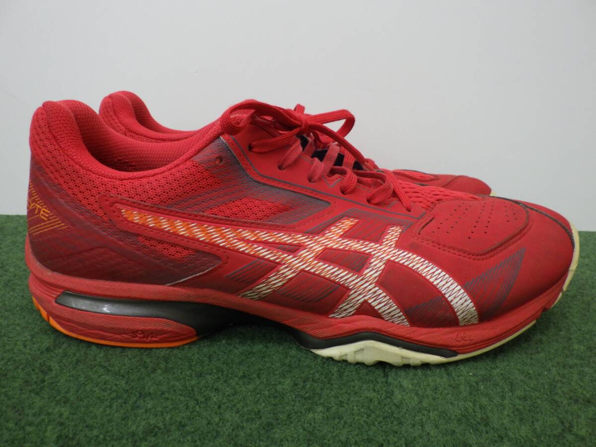 アシックス asics PRESTIGELYTE テニス シューズ スニーカー 27㎝ 赤 レッド 男性用 中古品 251028_画像8