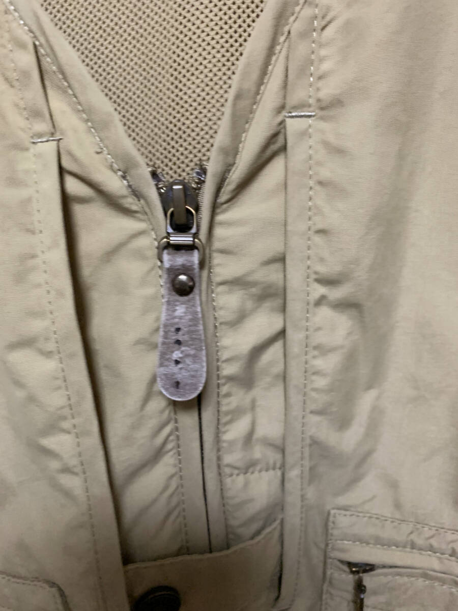 L【whole Earth｜ベスト】ホールアース ベージュ系 ナイロン メッシュ デサント_画像5