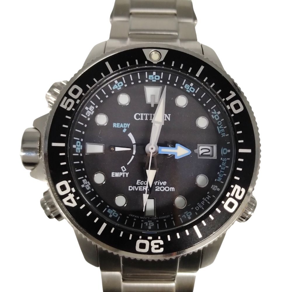 CITIZEN シチズン J250-S115477 プロマスター アクアランド200M デイト ソーラー 腕時計 シルバー 正規品 / C838_画像2