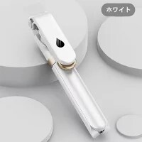 LEDライト付き スマホ用セルカ棒 ホワイト_画像1