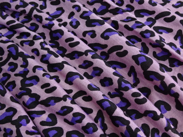 国産/最高級毛編服地/毛100%/極/天竺/レオパード/PK/4ｍ/管w98_画像1