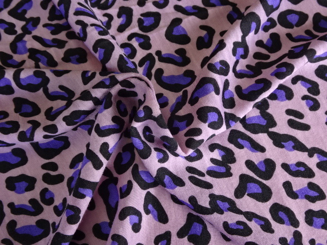 国産/最高級毛編服地/毛100%/極/天竺/レオパード/PK/4ｍ/管w98_画像2