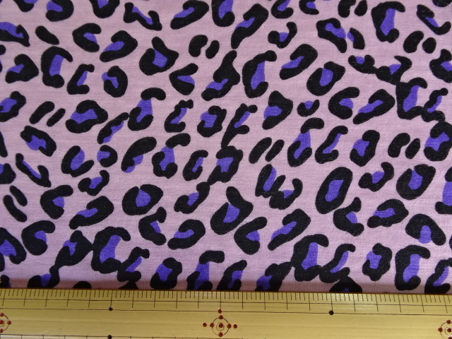 国産/最高級毛編服地/毛100%/極/天竺/レオパード/PK/4ｍ/管w98_画像7