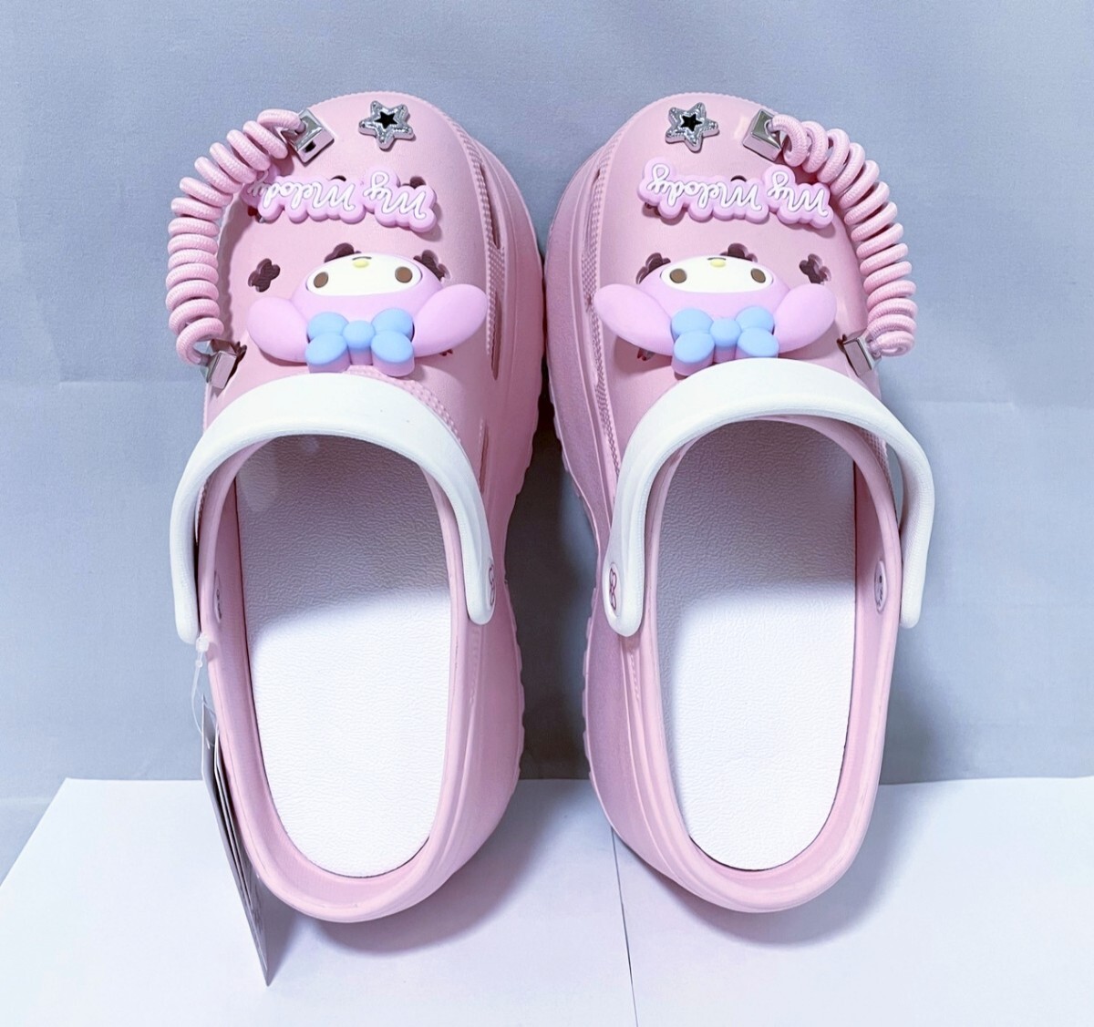 【限定 新品未使用品】サンリオ　マイメロディ　厚底クロックス　クロッグサボサンダル　L／約24.0cm　送料無料_画像7