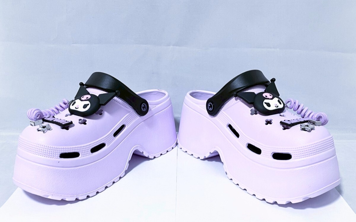 【限定 新品未使用品】サンリオ　クロミ　厚底クロックス　クロッグサボサンダル　L／約24.0cm〜24.5cm　送料無料_画像5