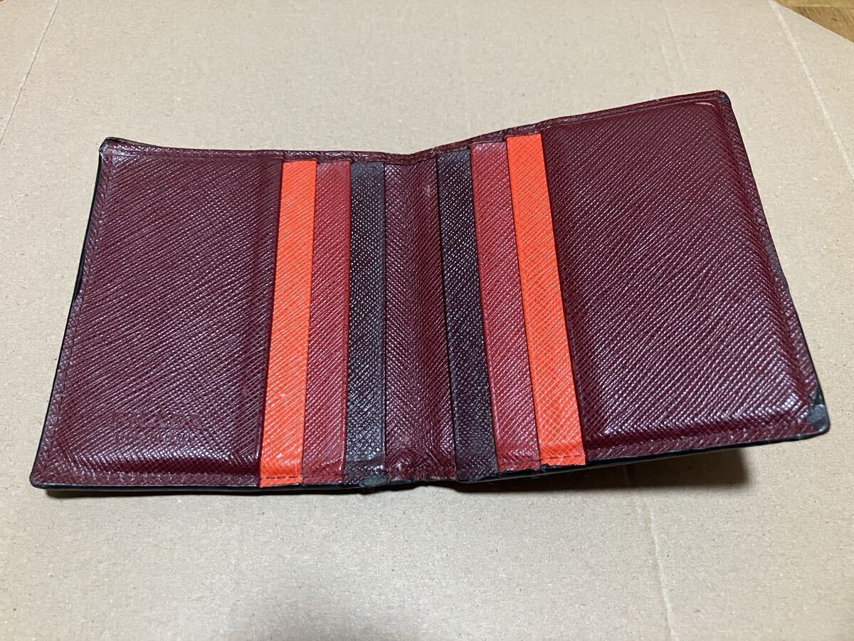 PRADA プラダ 二つ折り財布 ブラック_画像6