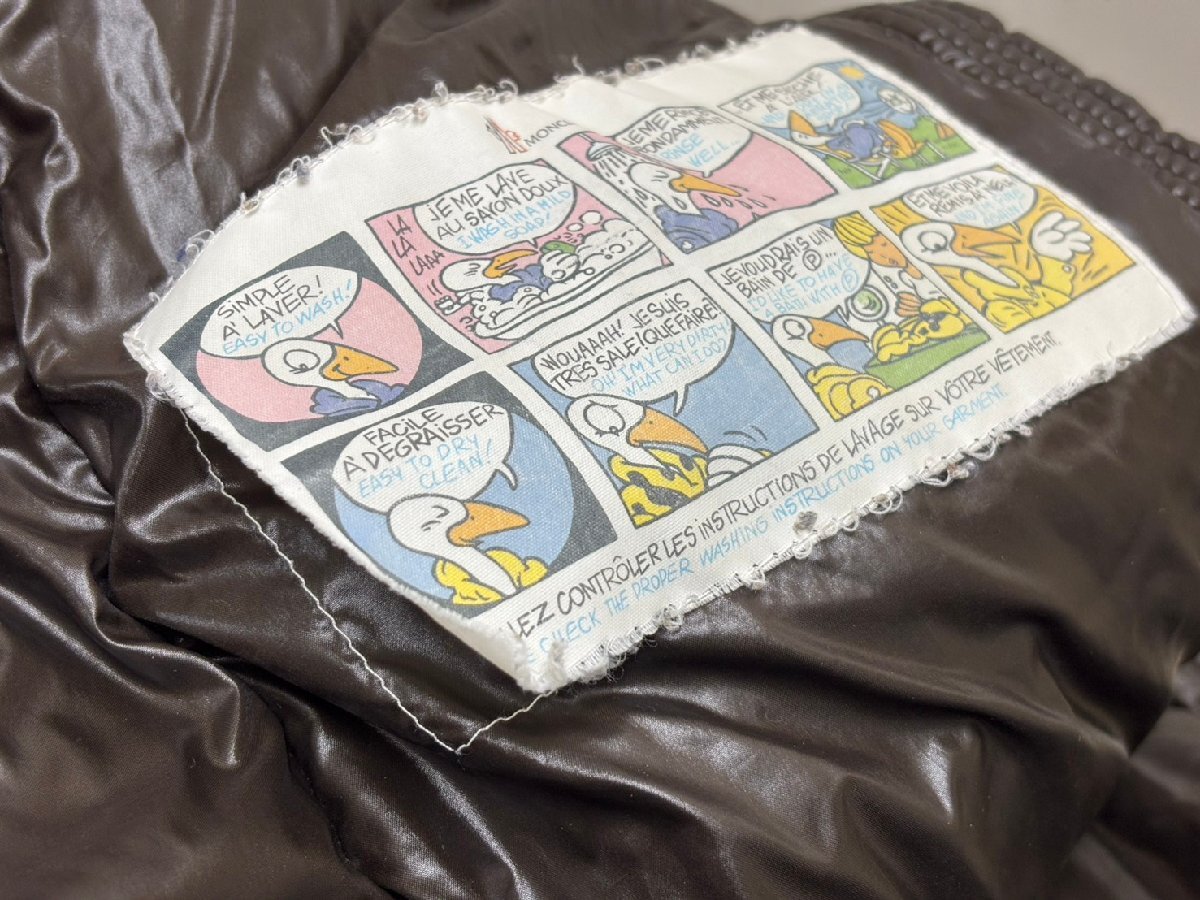 □★ MONCLER モンクレール レディース ダウンジャケット MOKA GIUBBOTTO ロング フード ナイロン ブラウン 116347 サイズ：0 【KA602】_画像8