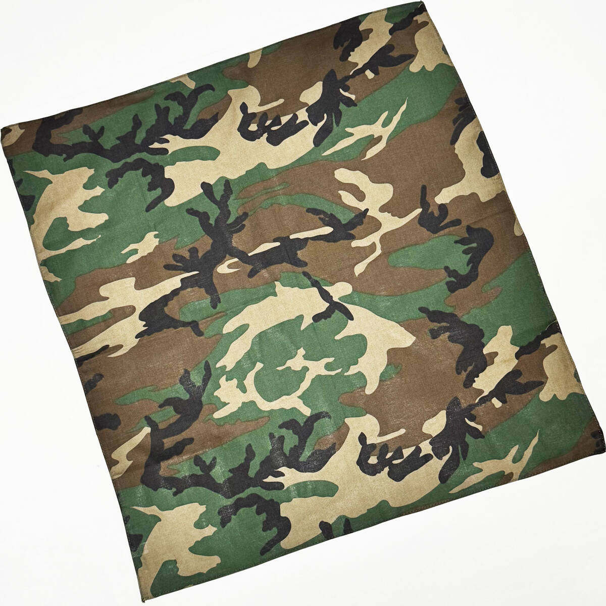 ■MILITARY/ミリタリー ウッドランドカモフラージュ バンダナ新品B■_画像2