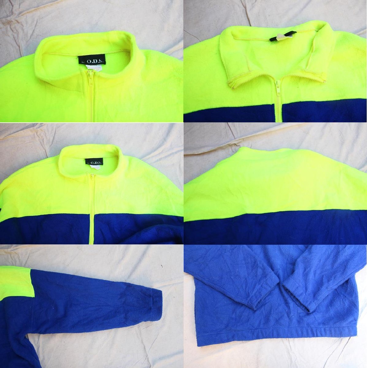 80s 90s VINTAGE ヴィンテージ USED 古着 BODS Fleece Jacket フリースジャケット Polyester Bicolor バイカラー 配色切り替え XL Big_画像4