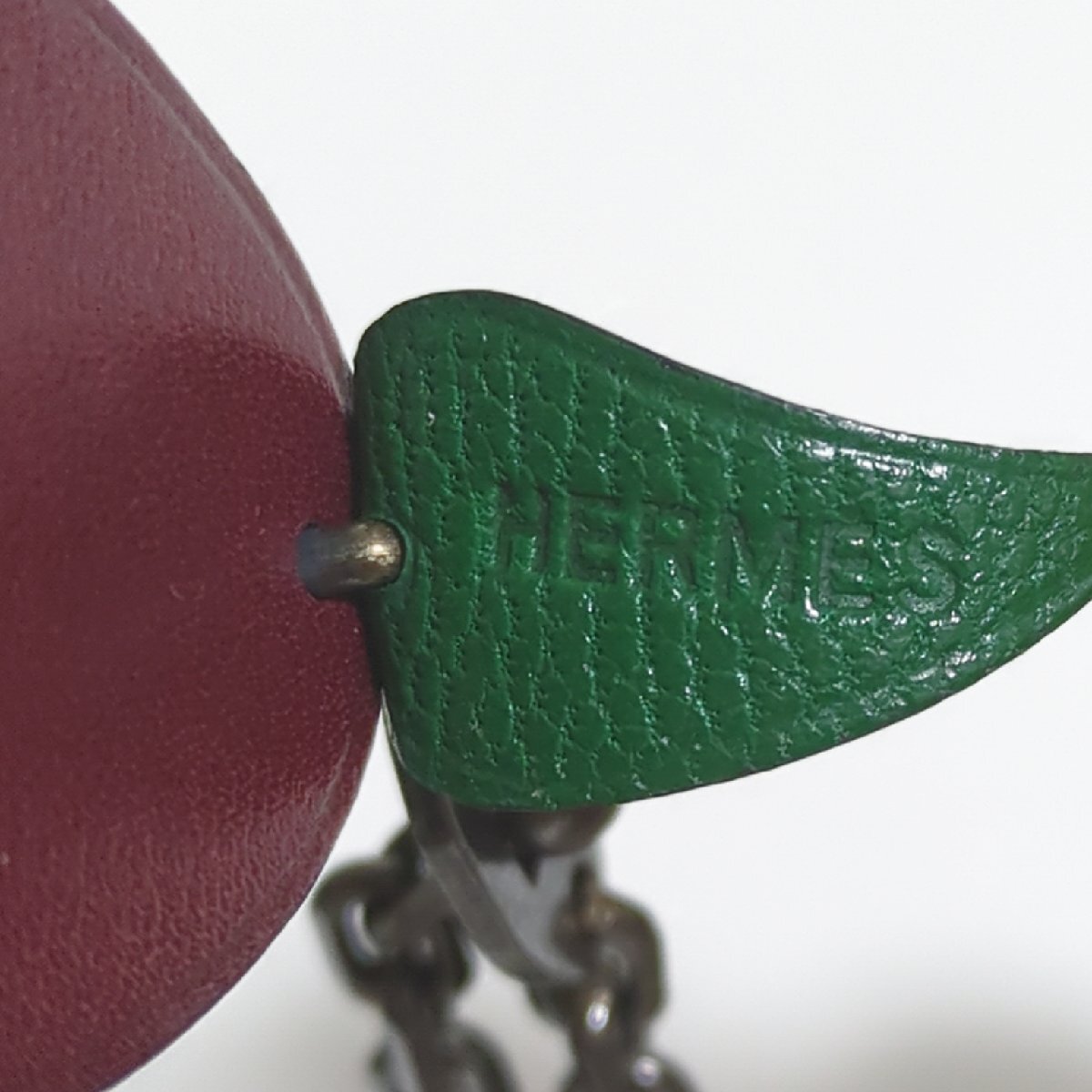 S2701* стоимость доставки 198 иен ~ HERMES Hermes фрукты porutokre слива очарование кожа кожа сумка очарование брелок для ключа 