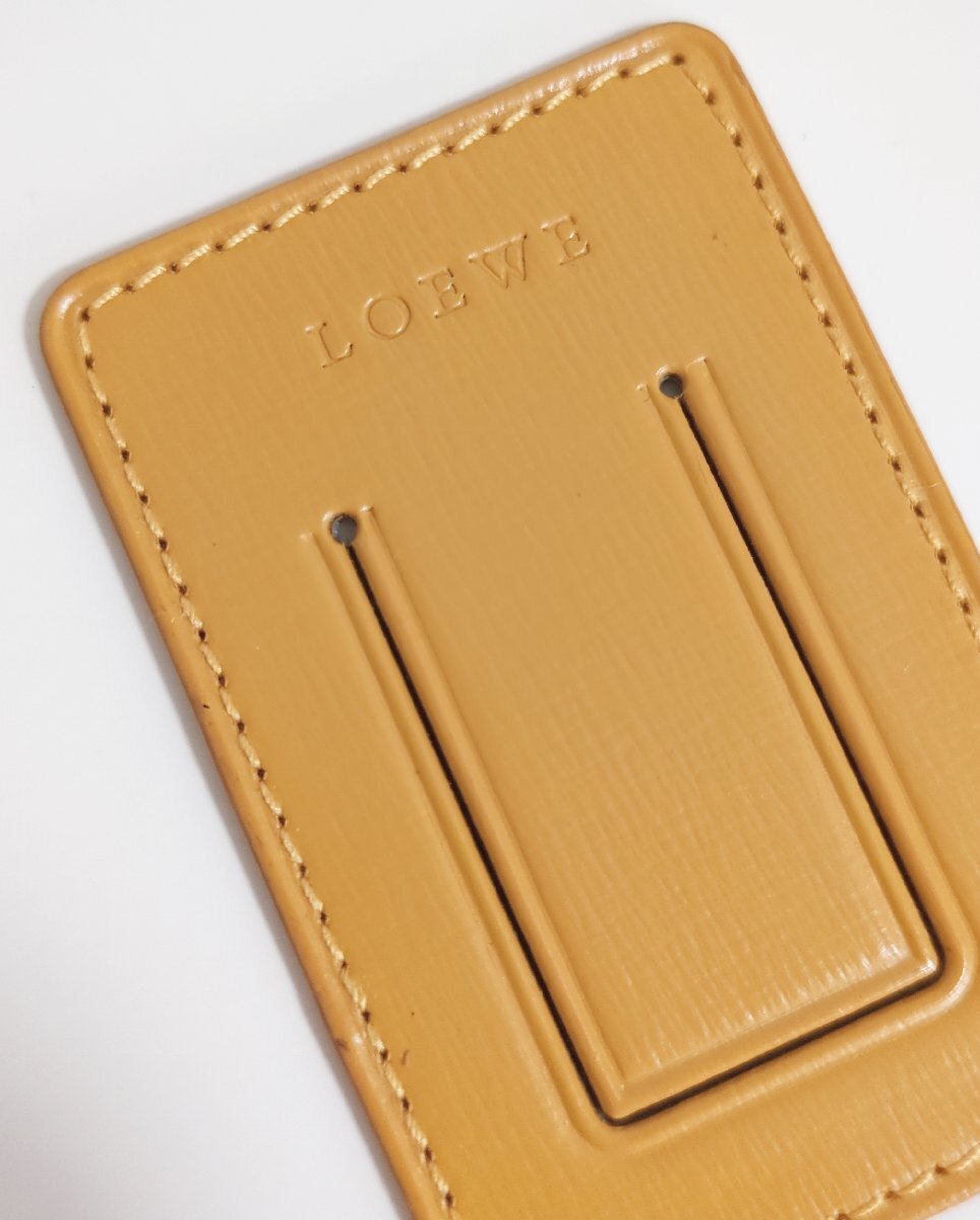 S2759●送料198円～ 美品 LOEWE ロエベ マネークリップ レザー 札ばさみ イエロー系