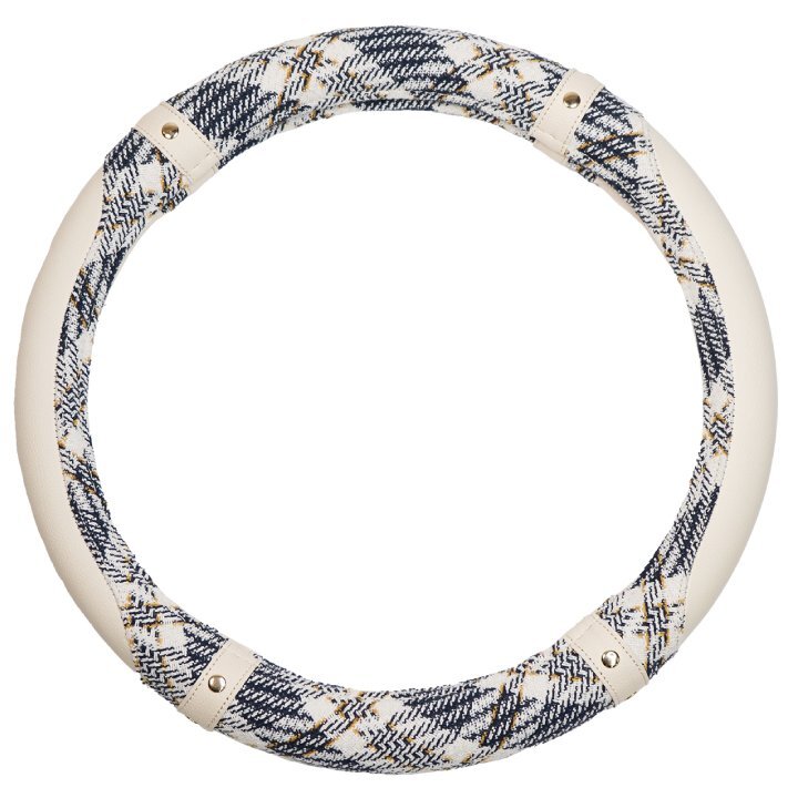 ハンドルカバー アイコニック21 ツイード Sサイズ O型 ステアリング カバー ハンドル おしゃれ 軽自動車 普通車 内装用品 Z-style_画像1