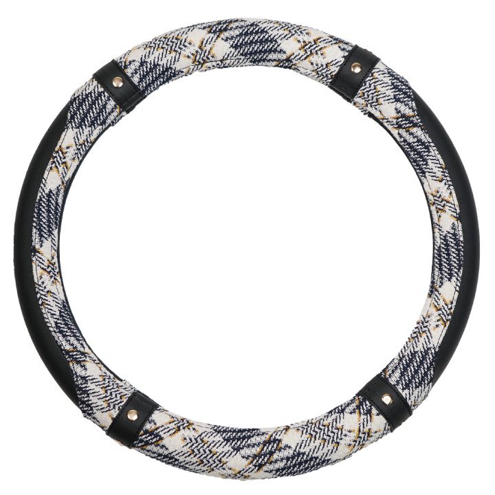 ハンドルカバー アイコニック21 ツイード Sサイズ O型 ステアリング カバー ハンドル おしゃれ 軽自動車 普通車 内装用品 Z-style_画像1