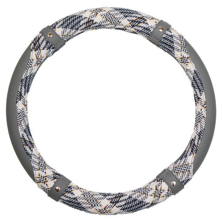 ハンドルカバー アイコニック21 ツイード Sサイズ O型 ステアリング カバー ハンドル おしゃれ 軽自動車 普通車 内装用品 Z-style_画像1