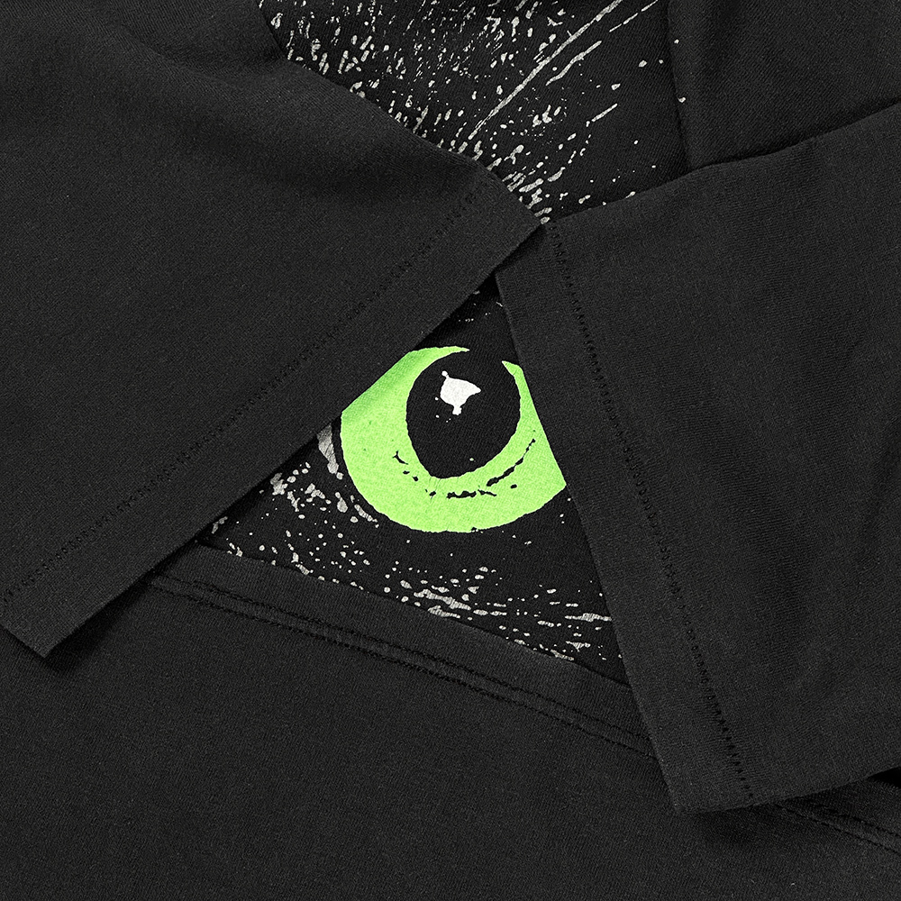 MADE IN USA製 90s ビンテージ STEDMAN CAT 猫 Tシャツ 墨黒 XL 黒 フェード ブラック 大判 アニマル 動物 アメリカ製 シングル ステッチ_画像6