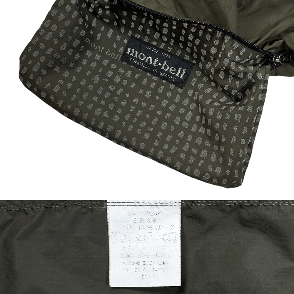 名作 90s mont-bell モンベル リフレックウィンド ジャケット XL オリーブ カーキ リフレクター 総柄 オールド ビンテージ /mars patagonia_画像10