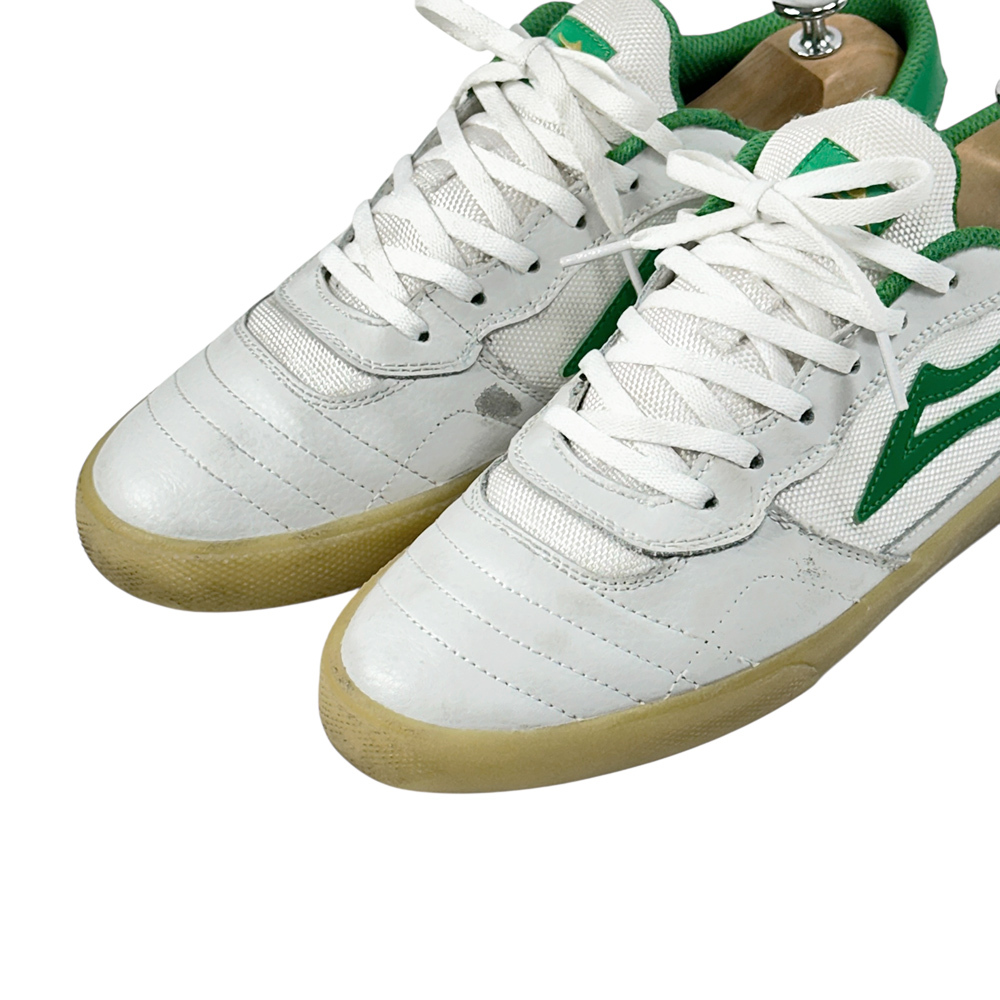 LAKAI CAMBRIDGE 27cm 白 グレー ホワイト 本革 レザー SHAMROCK ケンブリッジ スケートボード シューズ スニーカー 靴 ラカイ スケシュー_画像6