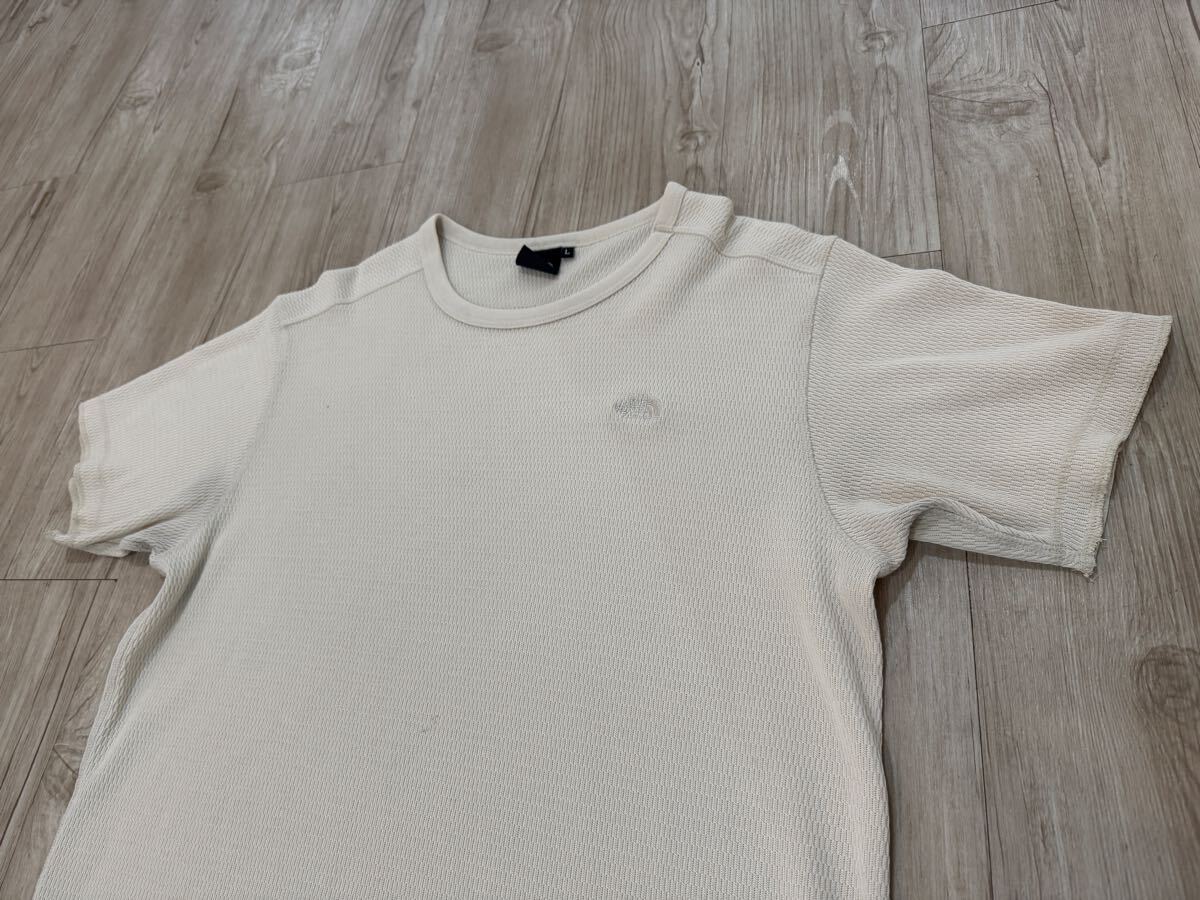 ノースフェイス ショートスリーブハニカムクルー L ホワイト メッシュTシャツ_画像3
