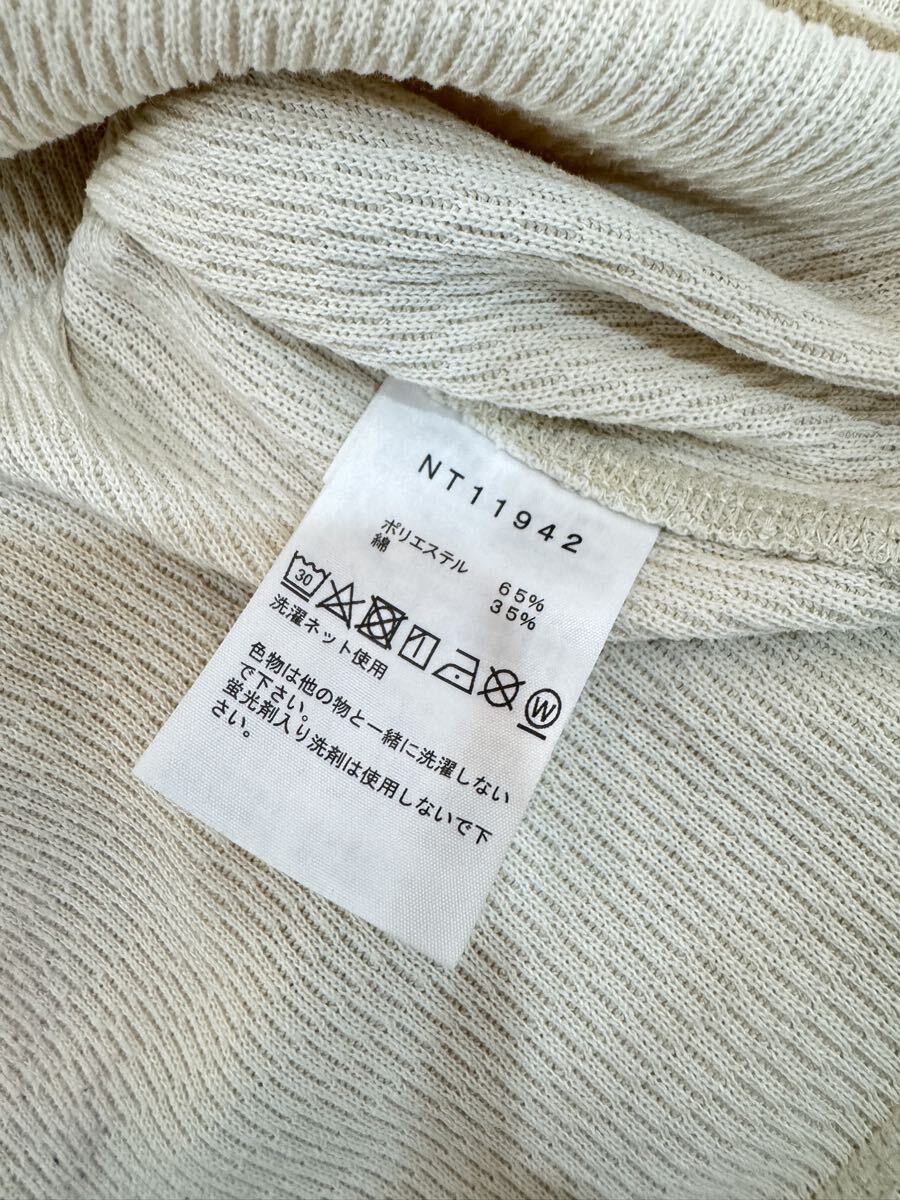 ノースフェイス ショートスリーブハニカムクルー L ホワイト メッシュTシャツ_画像8