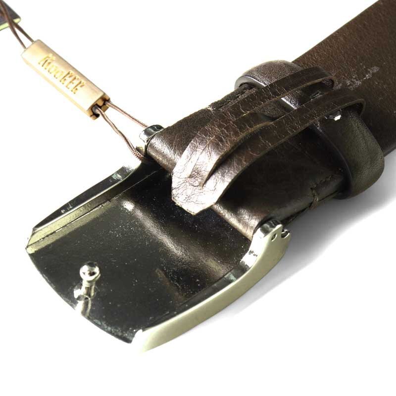 MooRER(ムーレー) / タイガーアイ付きシルバーバックルアメリカバイソンレザーベルト(MANDELA-POT) [mor2521101-95]_画像6