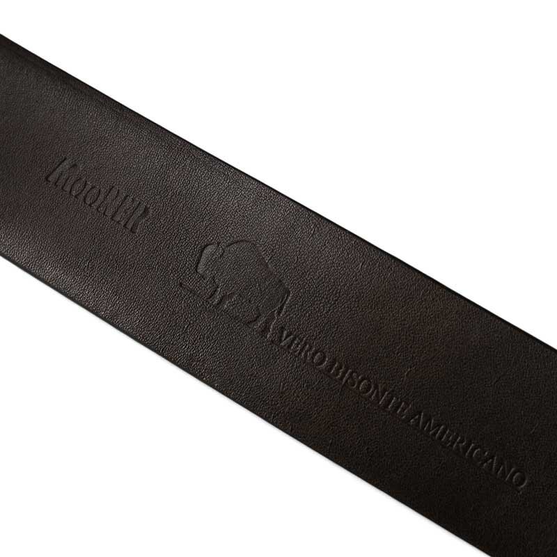 MooRER(ムーレー) / タイガーアイ付きシルバーバックルアメリカバイソンレザーベルト(MANDELA-POT) [mor2521101-95]_画像8