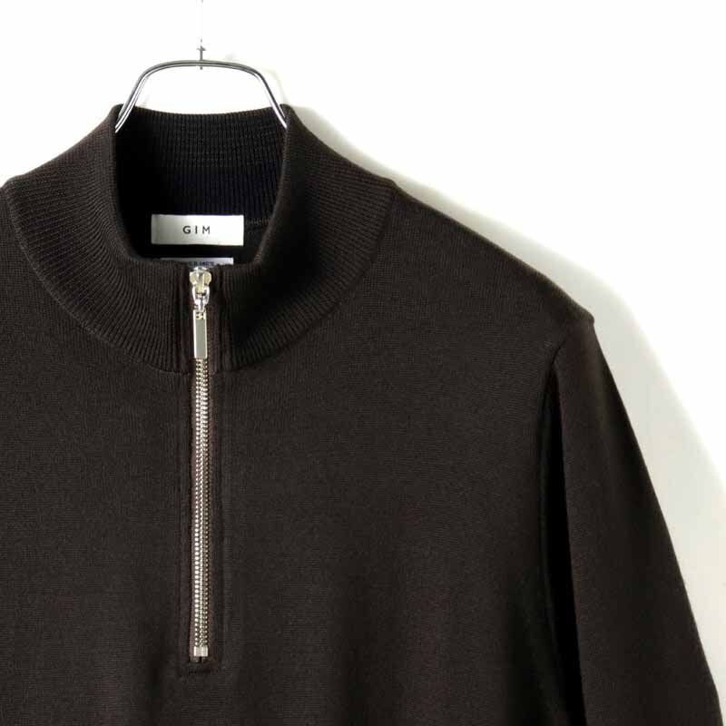 GIM(ジム) / Super140'sウルトラスーパーファインウール14Gハーフジップニット [gim2540034-L]_画像3