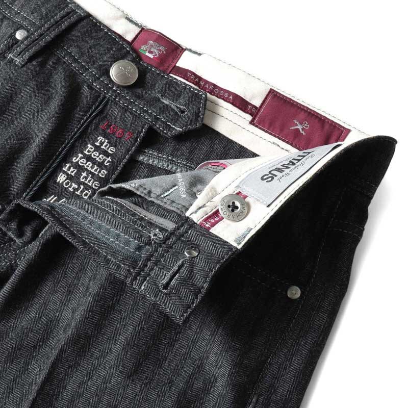 tramarossa(トラマロッサ) / ウールストレッチライトフランネルヘリンボーンテーパードパンツ(MICHELANGELO ZIP) [trm2510171-32]_画像6