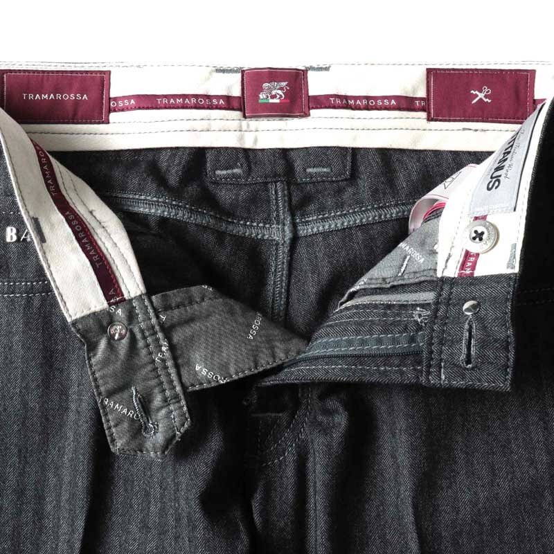 tramarossa(トラマロッサ) / ウールストレッチライトフランネルヘリンボーンテーパードパンツ(MICHELANGELO ZIP) [trm2510171-32]_画像4