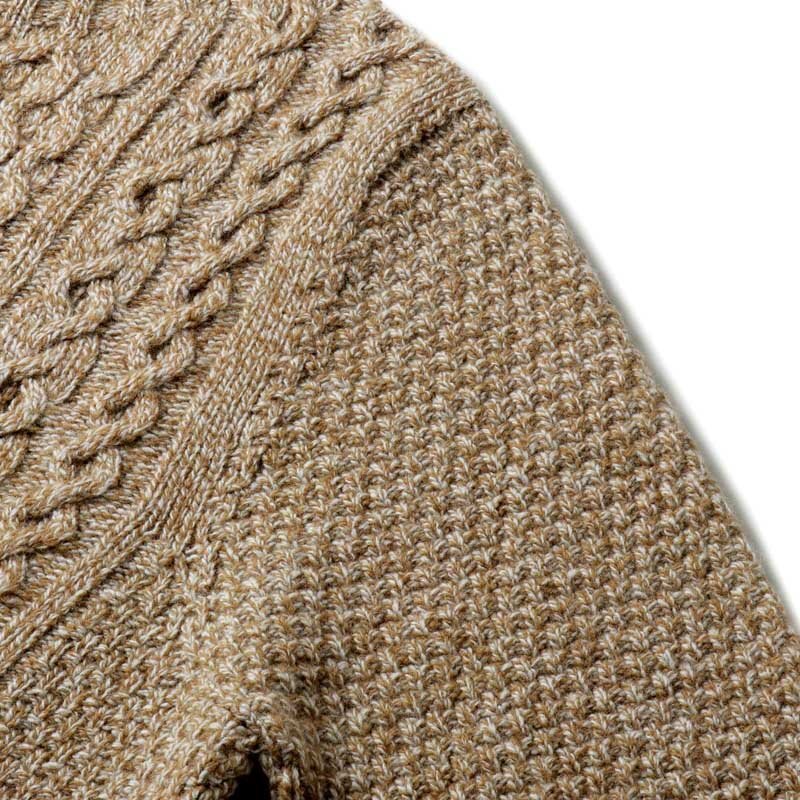 Drumohr(ドルモア) / スーパージーロンラムズウールミドルゲージシームレスモックネックアランニット(D4W125AR) [drm2520183-48]_画像6