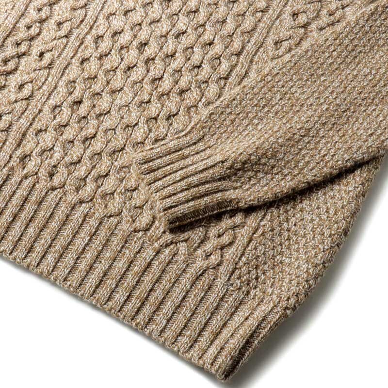 Drumohr(ドルモア) / スーパージーロンラムズウールミドルゲージシームレスモックネックアランニット(D4W125AR) [drm2520183-48]_画像4