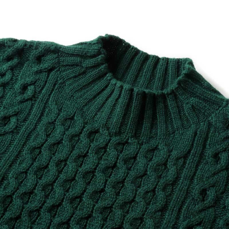 Drumohr(ドルモア) / スーパージーロンラムズウールミドルゲージシームレスモックネックアランニット(D4W125AR) [drm2520186-48]_画像5