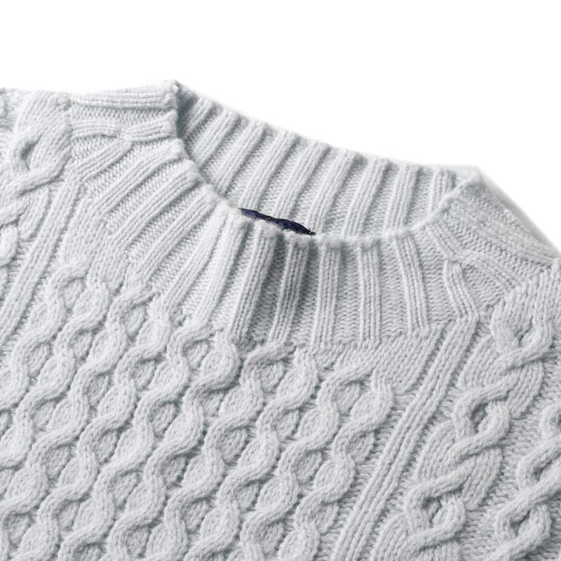 Drumohr(ドルモア) / スーパージーロンラムズウールミドルゲージシームレスモックネックアランニット(D4W125AR) [drm2520187-46]_画像5