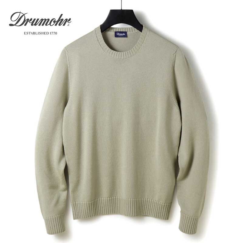 Drumohr(ドルモア) / 8Gエクストラファインメリノウールミドルゲージシームレスクルーネックニット(D7M103) [drm2520073-46]_画像1