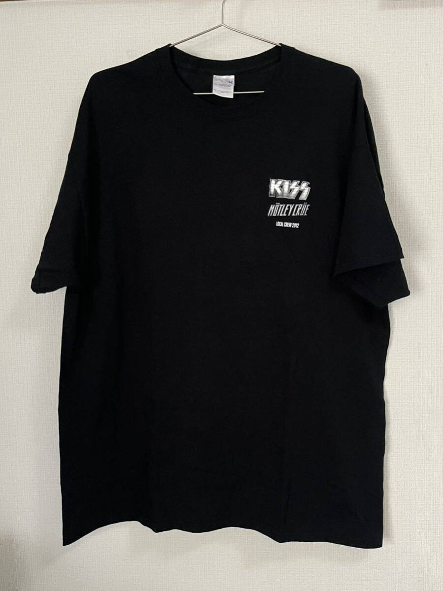 貴重！非売品 KISS MOTLEY CRUE TOUR 2012 Tシャツ SLAUGHTER SKID ROW GUNS METALLICA PANTERA ANTHRAX MEGADETH local crew_画像2