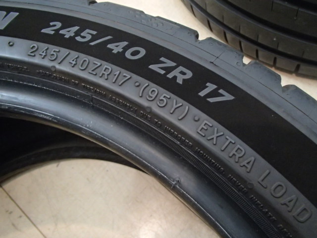 希少サイズ 中古タイヤ2本 ミシュラン パイロット スポーツ PS5 245/40R17 2022年製 溝多い S2000 BENZ W204 BMW F20_画像4
