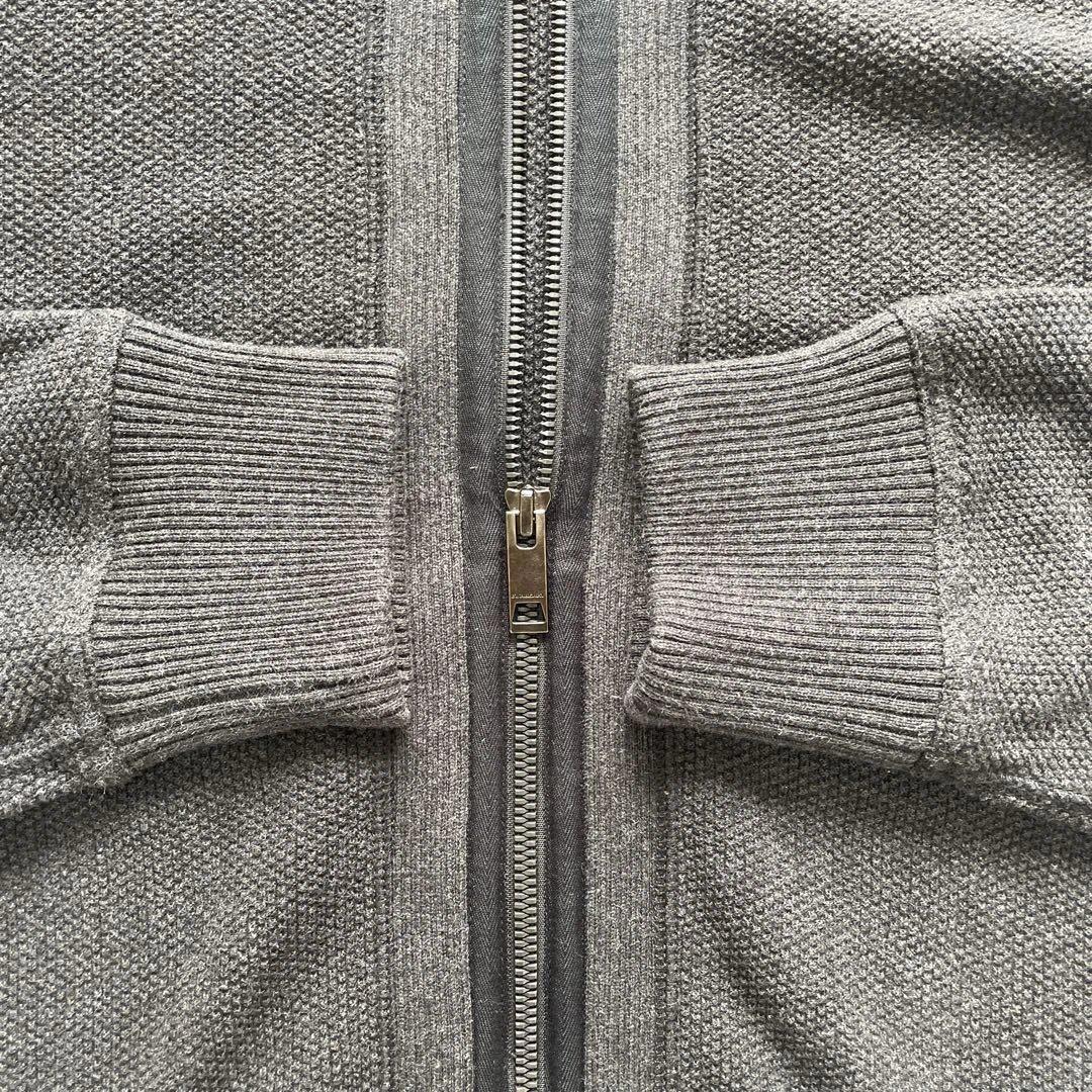 バーバリーロンドン BURBERRY LONDON フルジップアップカーディガン 羽織  LL 大きいサイズ チェック ホースロゴ刺繍_画像9