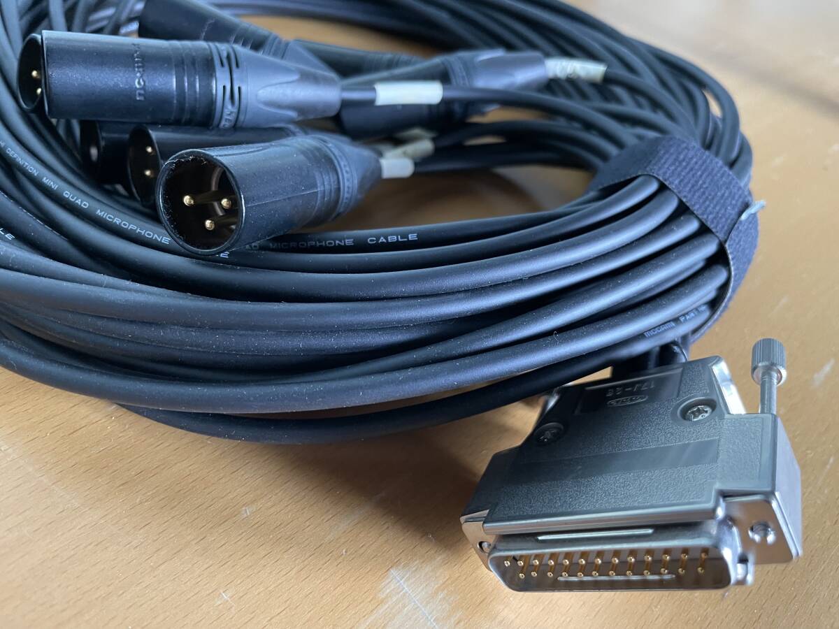 DB25M/XLR3pinオス 8ch マルチケーブル 3m_画像3